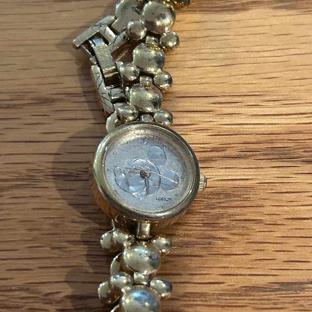 Gold Women's Bracelet Mickey Mouse Watch